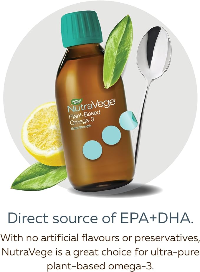 Plant-Based Omega-3 Extra Strength, Lemon | NutraVege™ | 6.8 fl oz (200 mL)