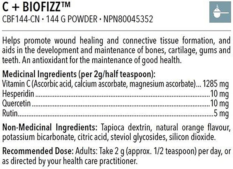 C+BioFizz™  | Designs for Health® | 36 Servings / 144g