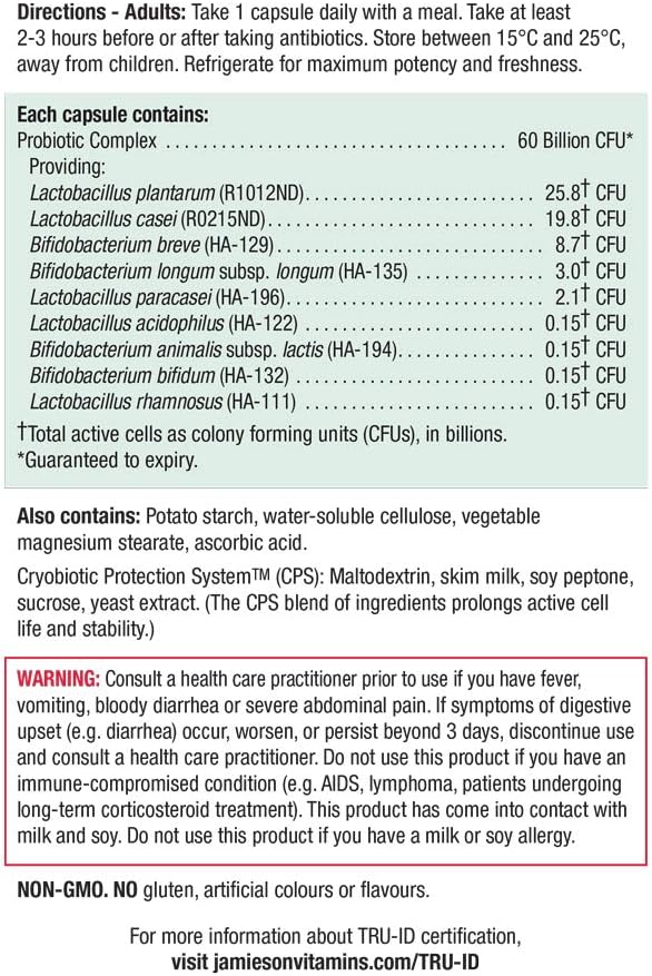 Probiotic Ultra Strength | Jamieson™ | 24 Vegetarian Capsules