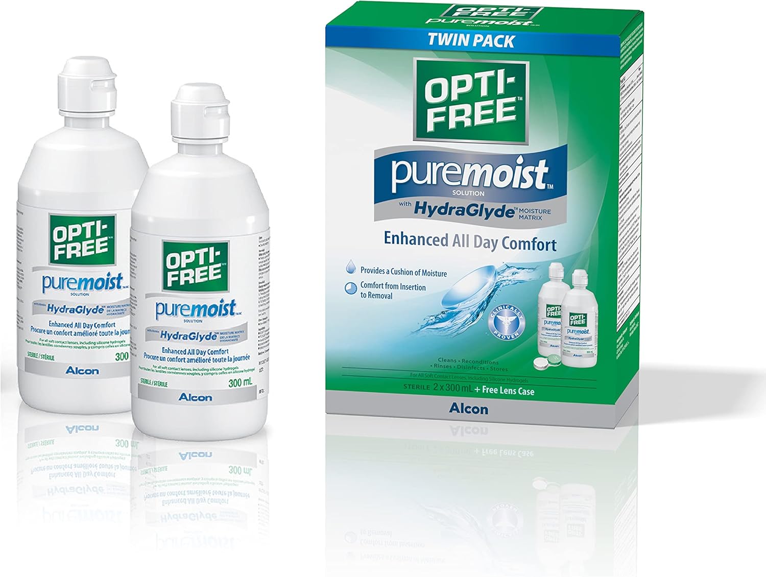 PureMoist with HydraGlyde | Opti-Free | 2 x 300 mL