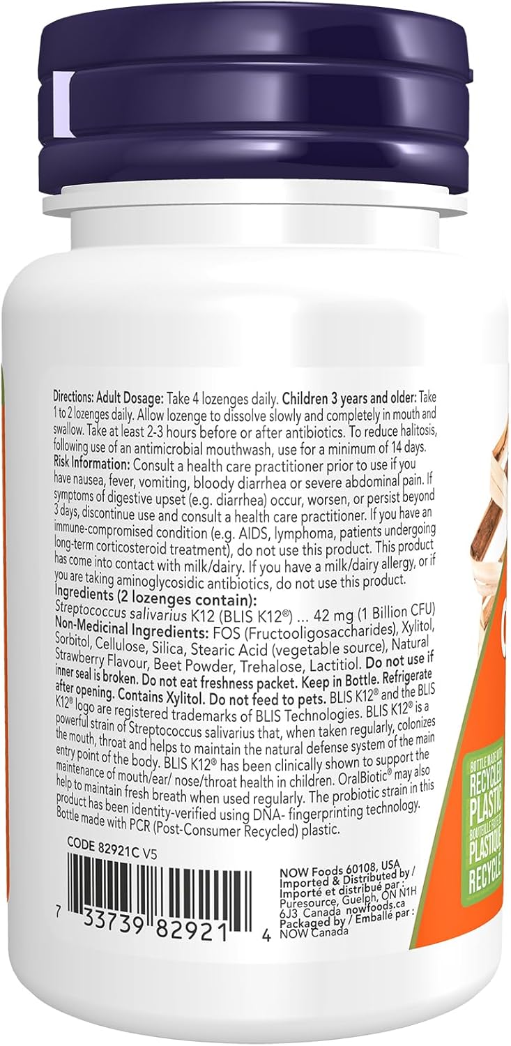 OralBiotic™ Probiotic | NOW® | 60 Lozenges