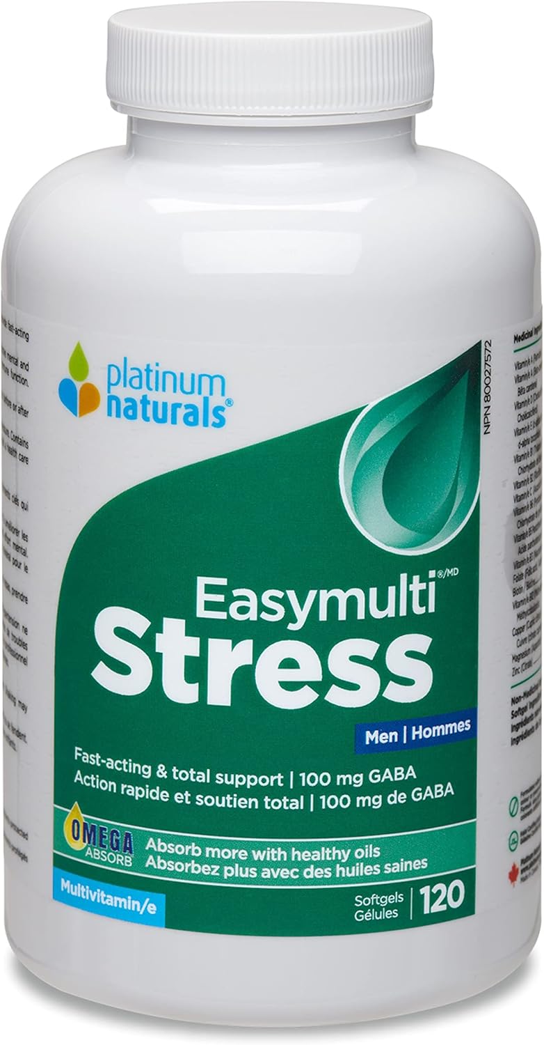 Easymulti® Stress for Men | Platinum Naturals® | 60 or 120 Softgels