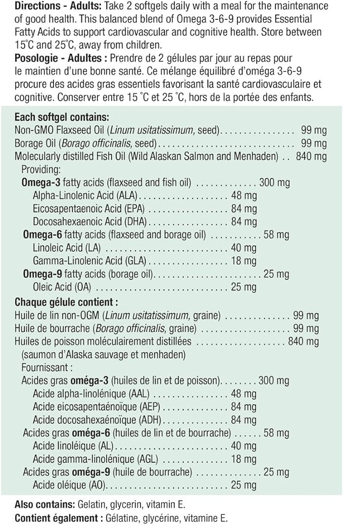 Omega 3-6-9 (Omega Protect)| Jamieson™ | 200 Softgels