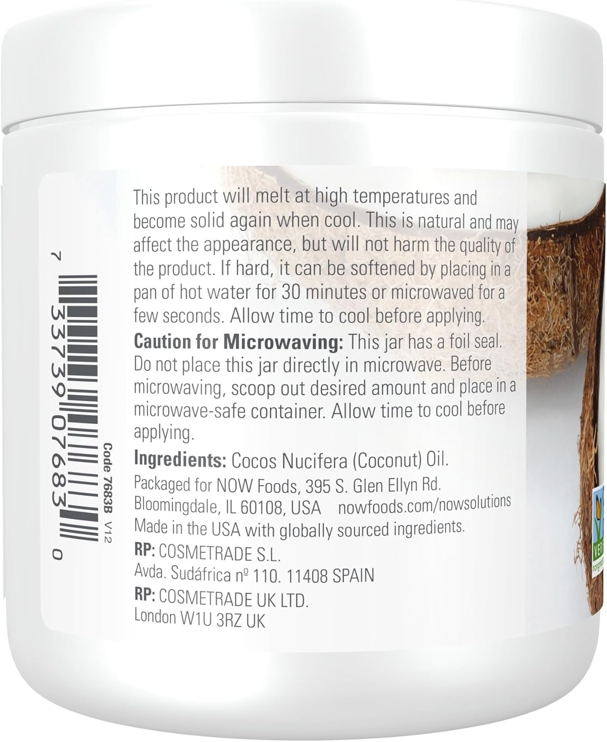 Coconut Oil | NOW® | 207 mL