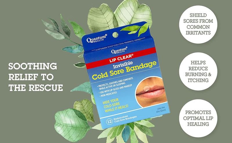 Invisible Cold Sore Bandage | Lip Clear® | 12 Bandages