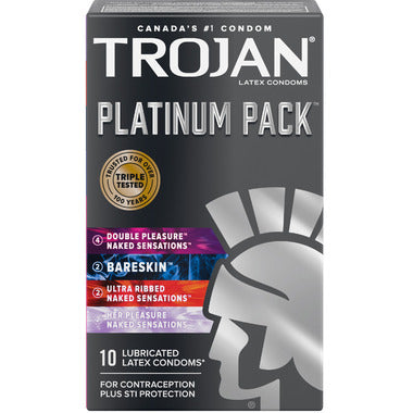 Trojan Platinum Pack | Trojan | 10 Lubricated Latex Condoms