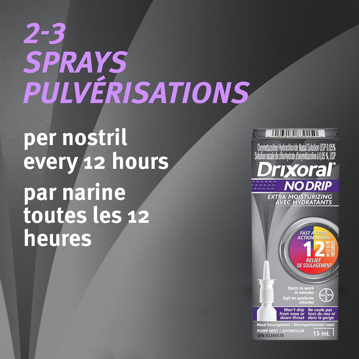 No Drip Extra Moisture Spray | Drixoral | 15 mL