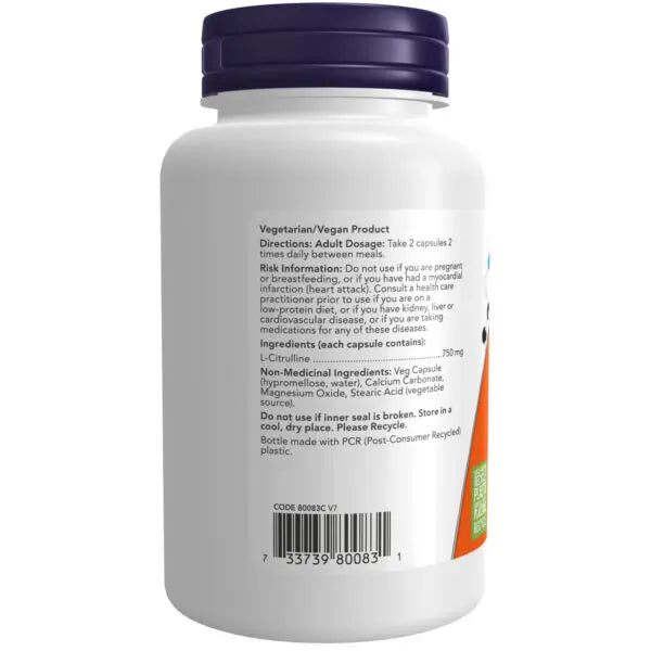 L-Citrulline 750 mg | NOW® | 90 Veg Capsules