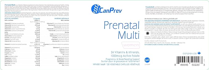 Prenatal Multi  | CanPrev | 120 Vegetarian Capsules