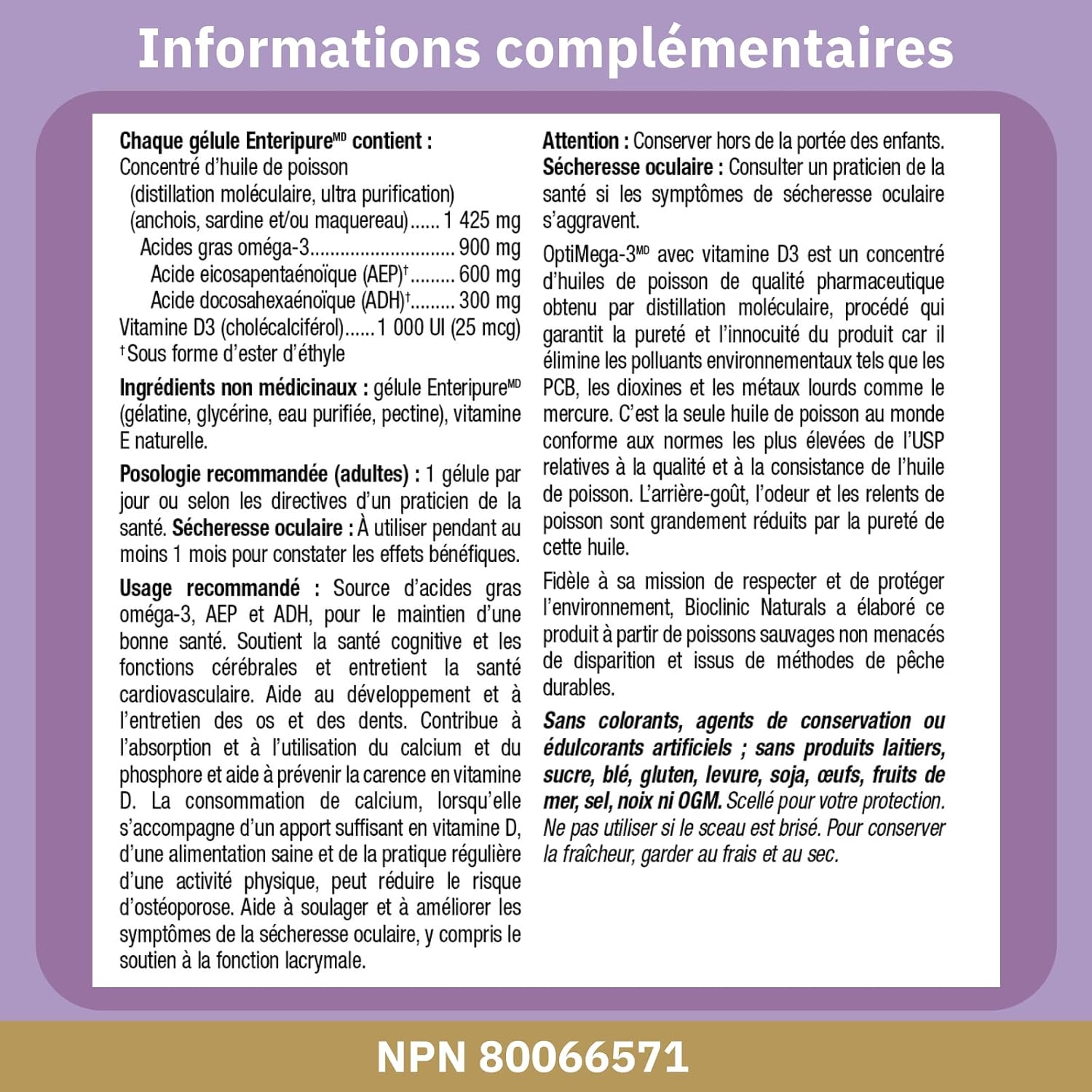 OptiMega-3 | Bioclinic Naturals® | 90 Enteripure Softgels