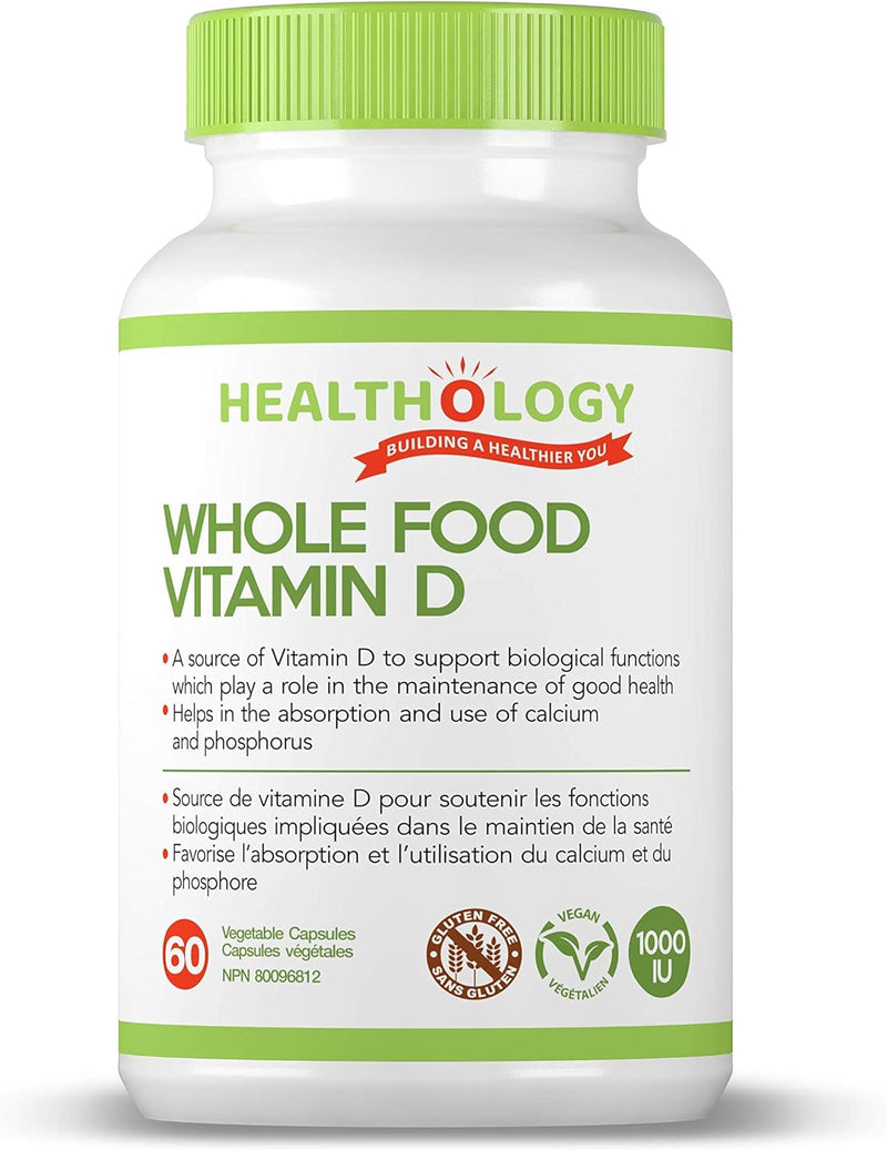 Whole Food Vitamin D  | Healthology™ | 60 Vegetable Capsules