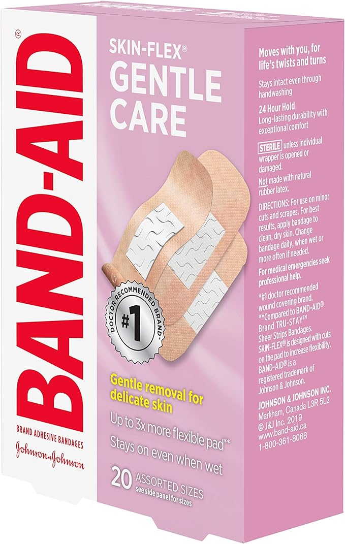 Skin-Flex® Gentle Care Bandages (Assorted Sizes)  | Band-Aid® | 20 Count
