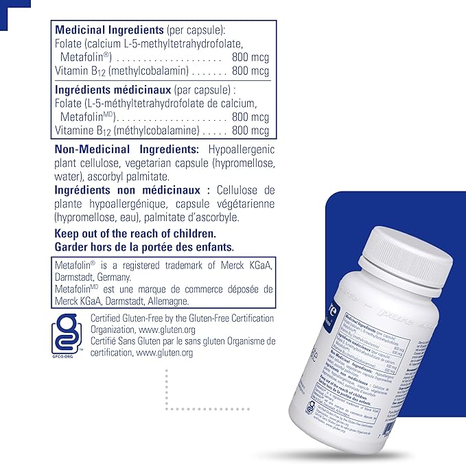 B12 Folate | Pure Encapsulations | 60 Capsules