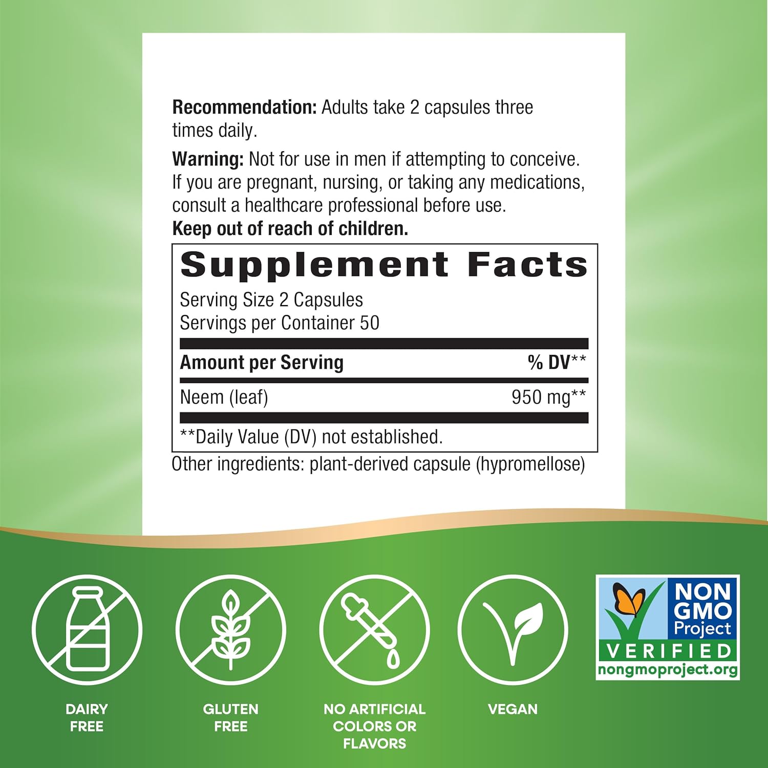 Neem | Nature's Way® | 100 Capsules