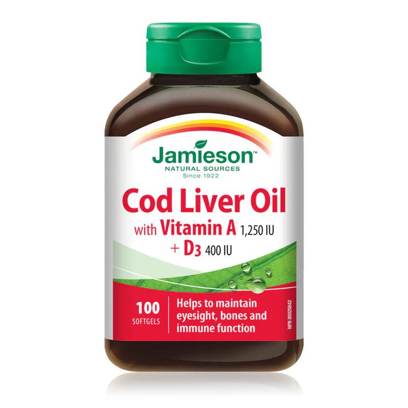 Cod Liver Oil  | Jamieson™ | 100 Softgels