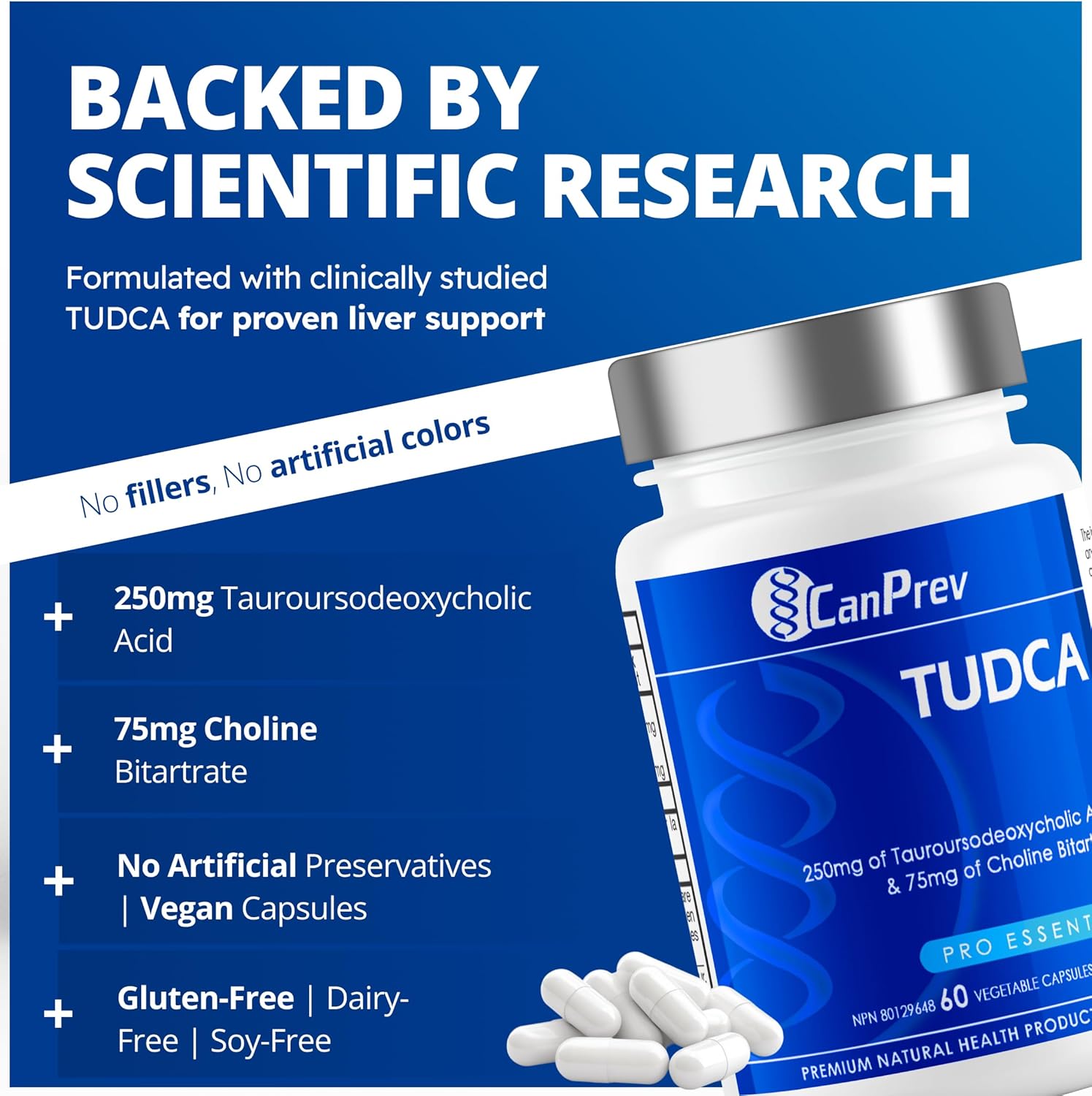 TUDCA by CanPrev® – Advanced Liver & Bile Support | 60 Vegetarian Capsules