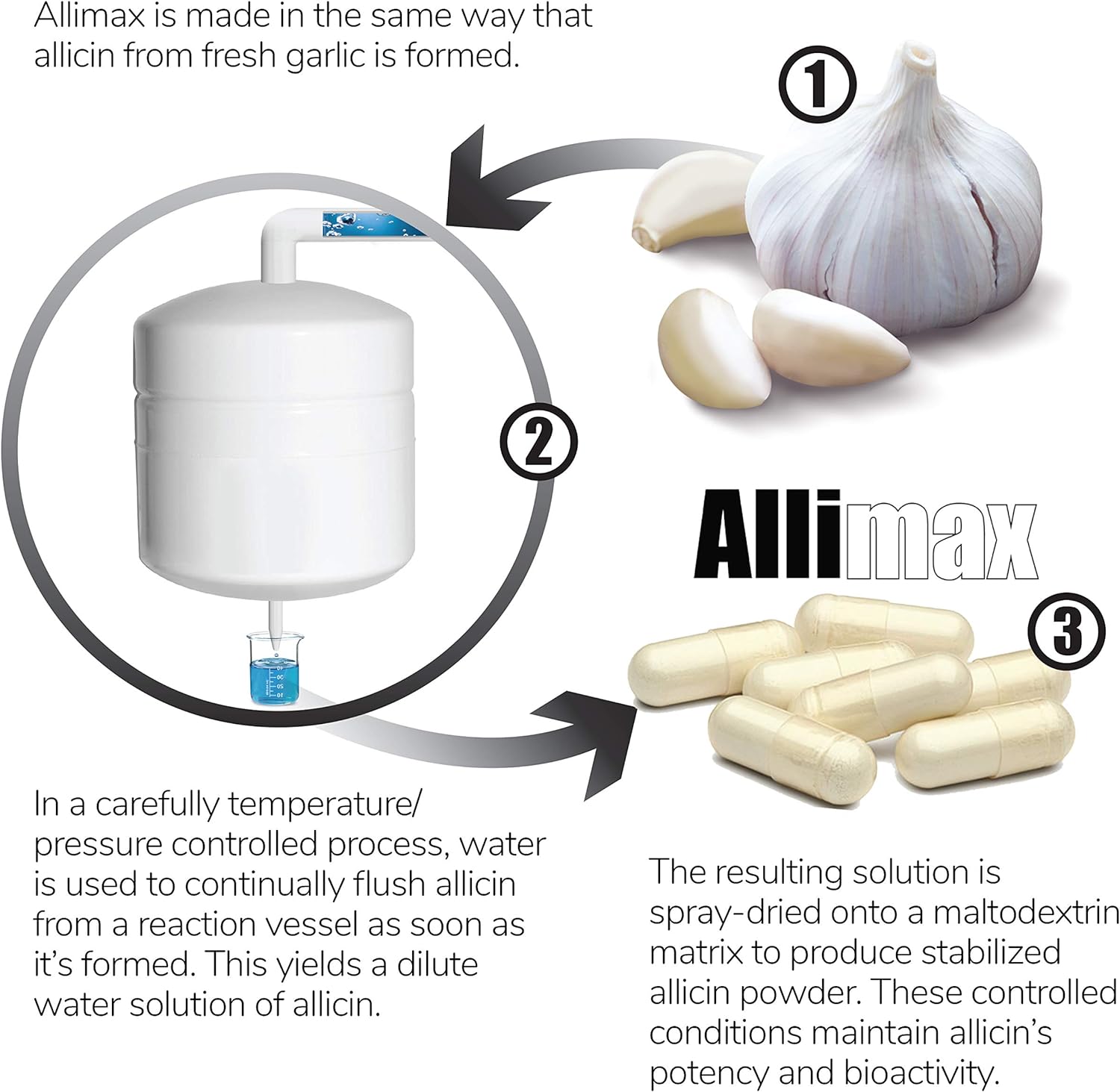 Allicin Capsules- 450mg | Allimax® Pro | 100 Vegan Capsules