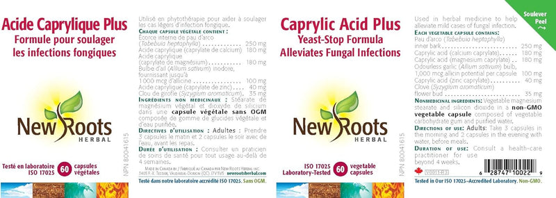 Caprylic Acid Plus | New Roots HERBAL® | 60 Capsules