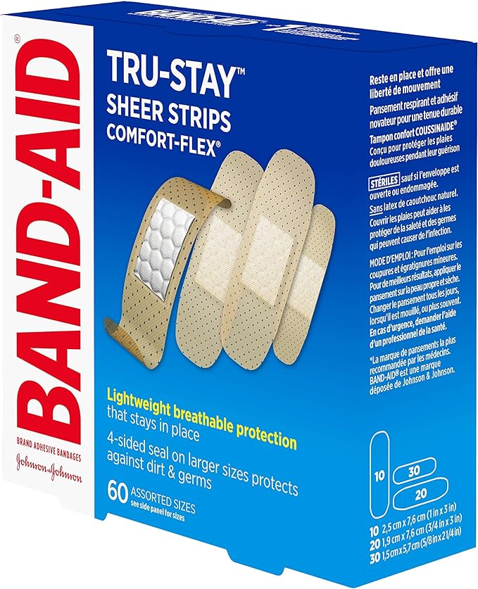 Tru-Stay™ Sheer Strips Comfort-Flex® Bandages | Band-Aid® | 60 or 80 Count