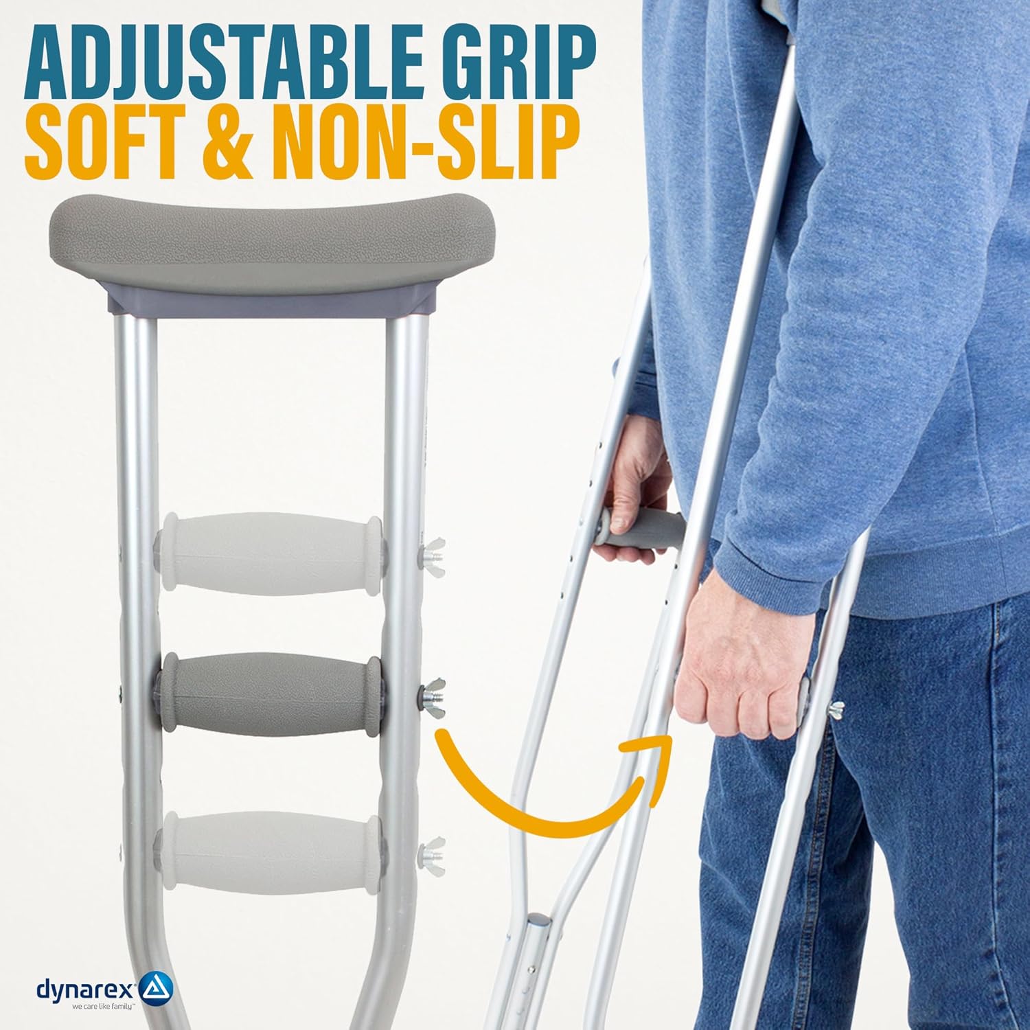 Lightweight Adjustable Aluminum Crutches | Hugo® | Various Sizes and Ages