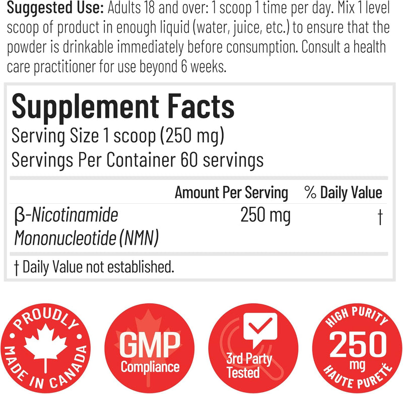 NMN (Nicotinamide Mononucleotide) Powder | Arcwell® | 15 g, 60 servings