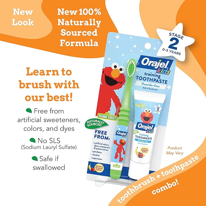 Elmo Tooth & Gum Cleanser with Toothbrush | Orajel™ Baby | 28.3 gr