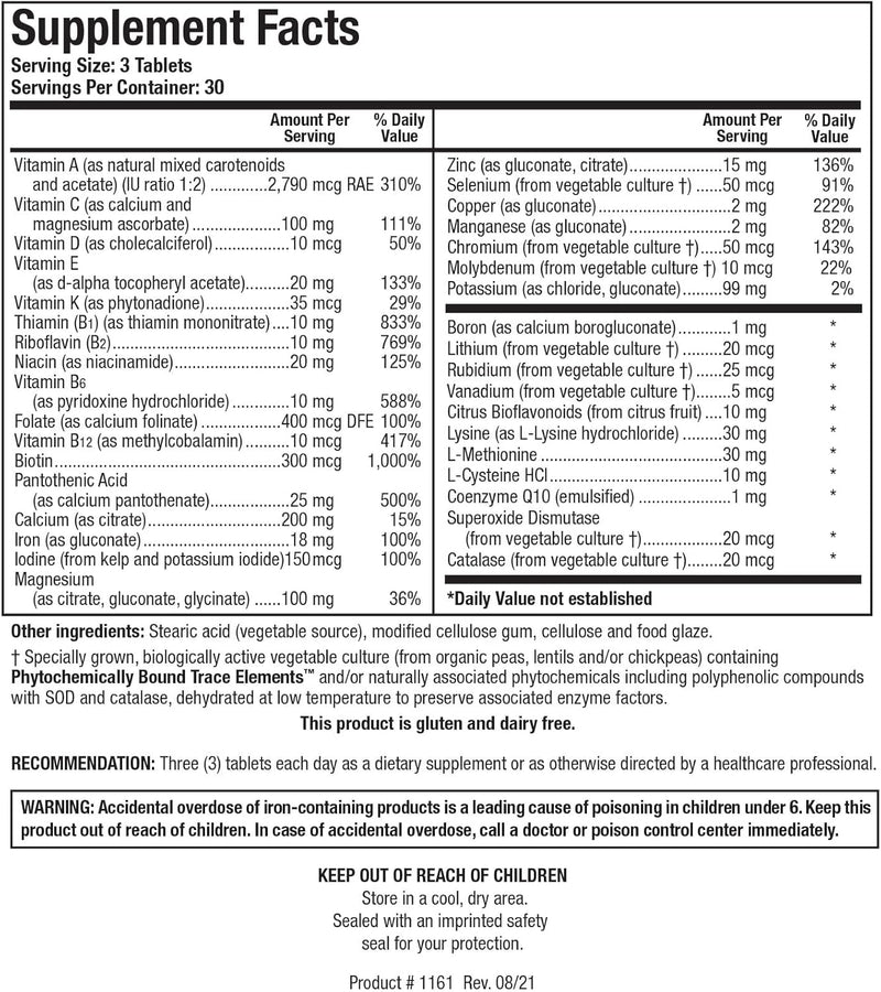 Bio-Multi Plus™ | Biotics Research® | 90 or 180 Tablets