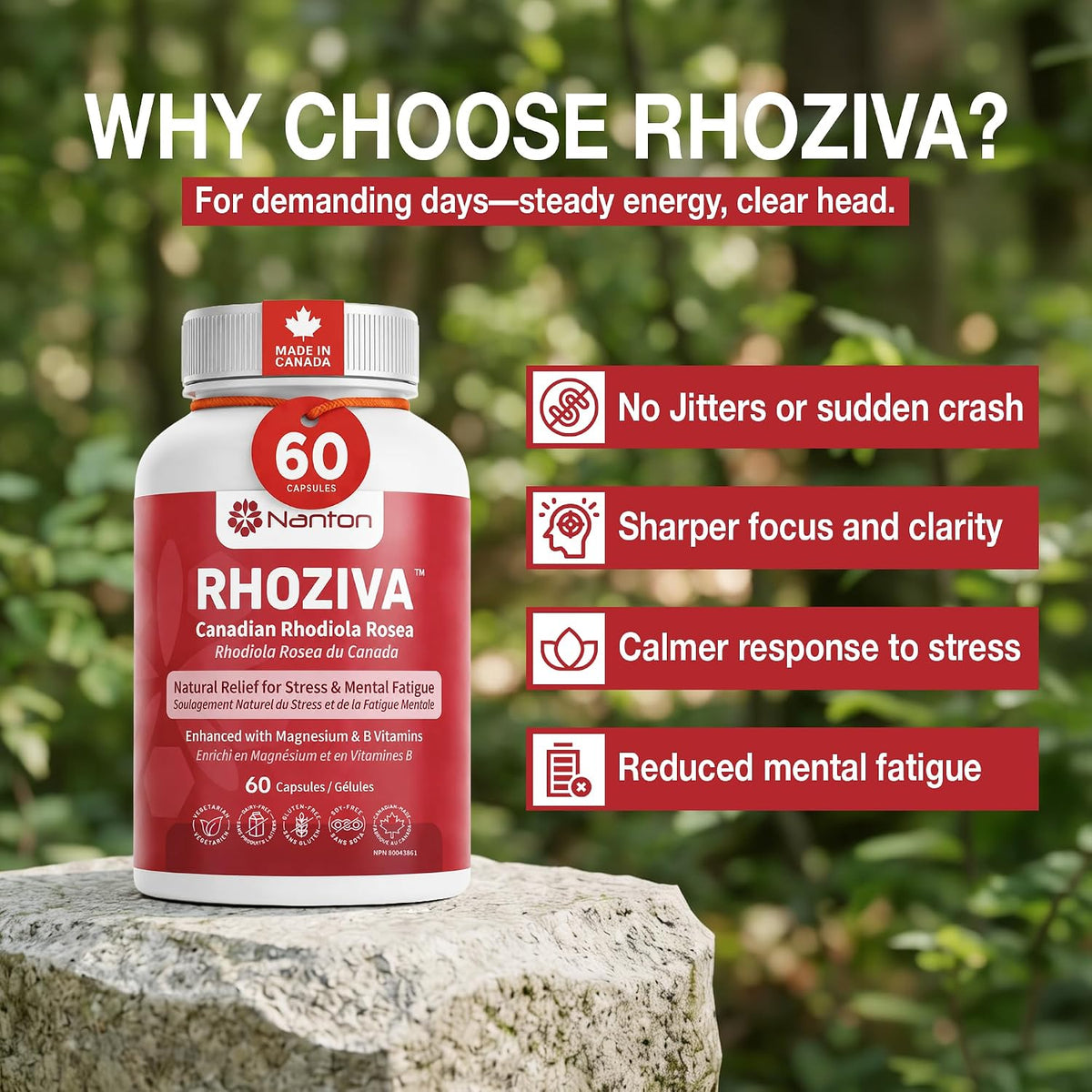 Rhoziva | Nanton Nutraceuticals | 60 OR 120 Capsules