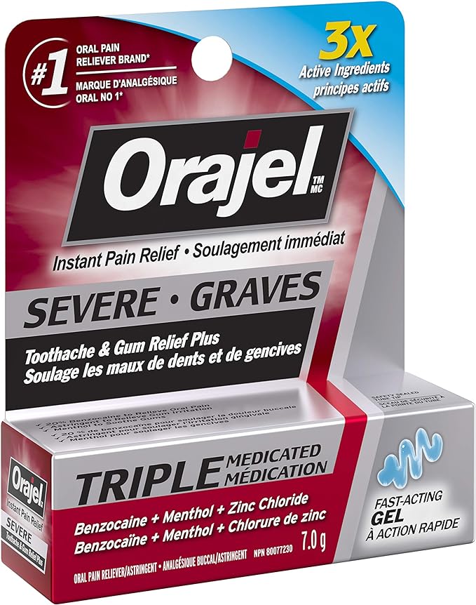 3X medicated Severe Toothache & Gum Relief Plus | Orajel™  | 7.0 gr