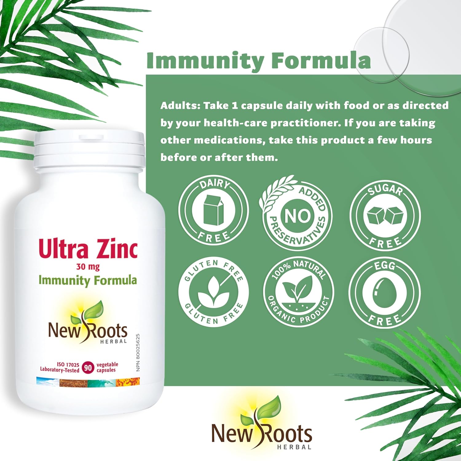 Ultra Zinc | New Roots HERBAL® | 90 Veg Capsules