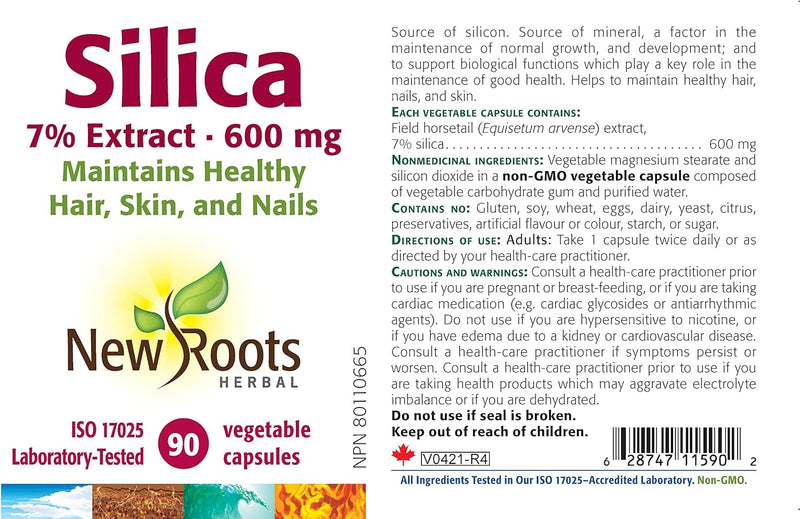 Silica | New Roots HERBAL® | 90 Vegetable Capsules