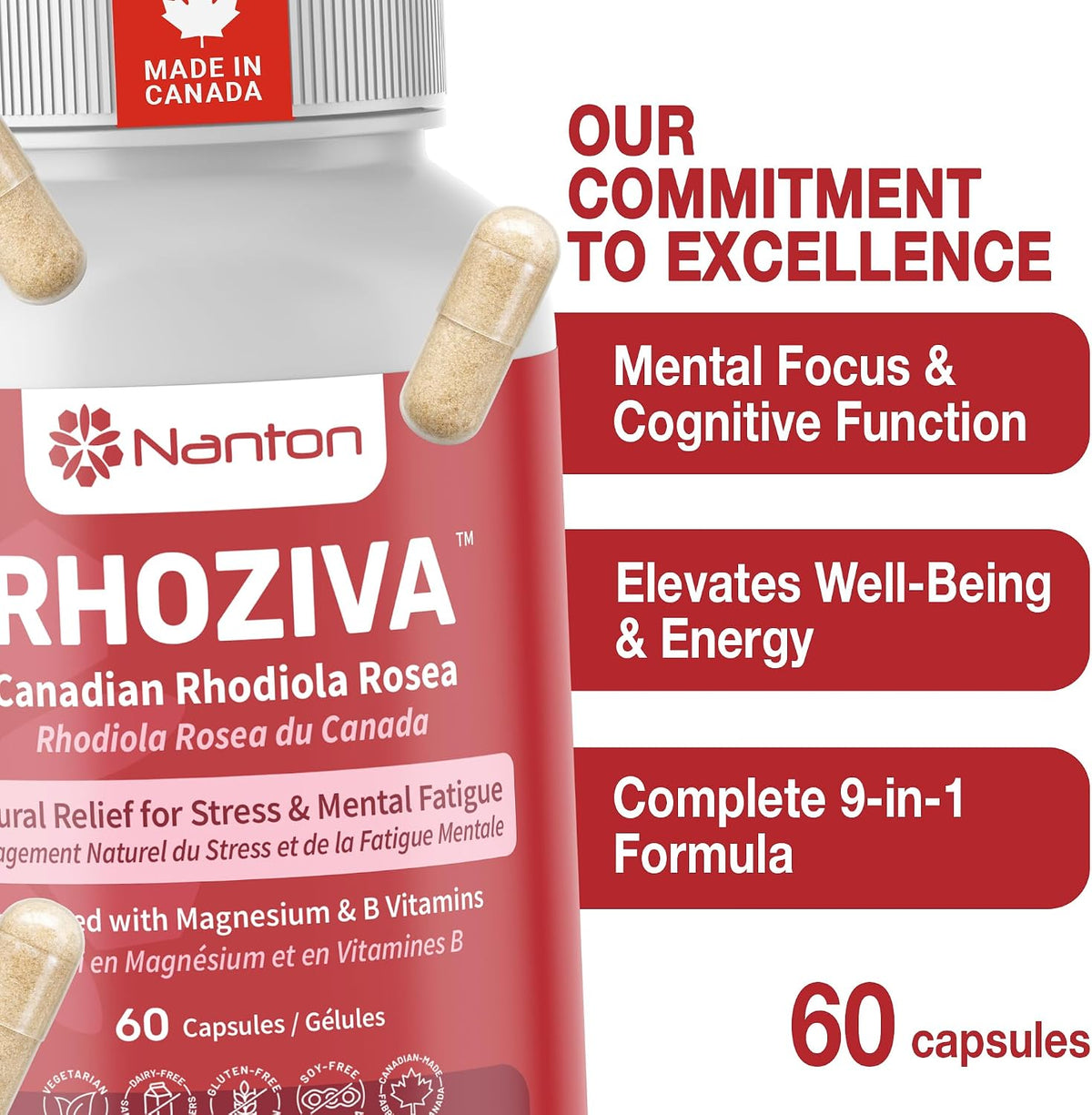 Rhoziva | Nanton Nutraceuticals | 60 OR 120 Capsules