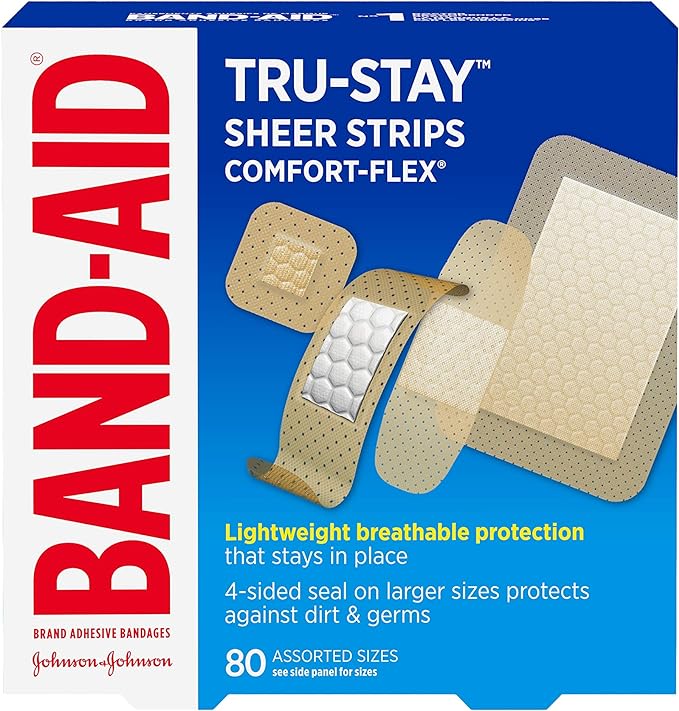 Tru-Stay™ Sheer Strips Comfort-Flex® Bandages | Band-Aid® | 60 or 80 Count