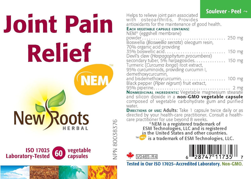 Joint Pain Relief | New Roots HERBAL® | 60 Capsules