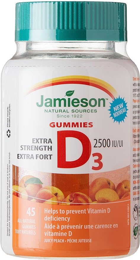 Vitamin D3 2,500 IU | Jamieson™ | 45 Gummies