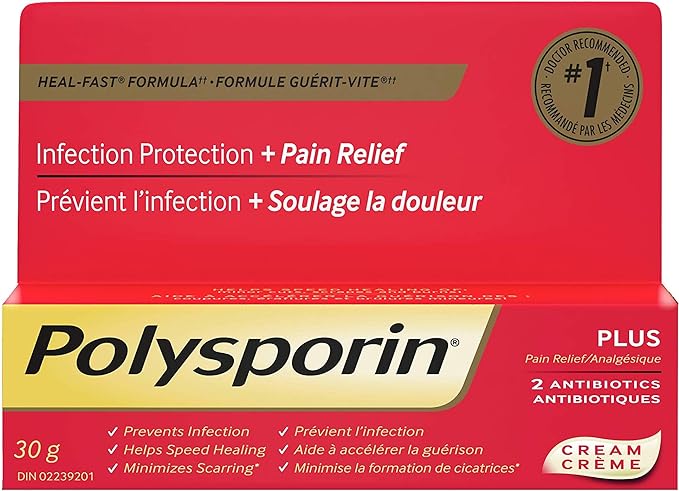 Plus Pain Relief Cream | Polysporin® | 15g or 30g tubes
