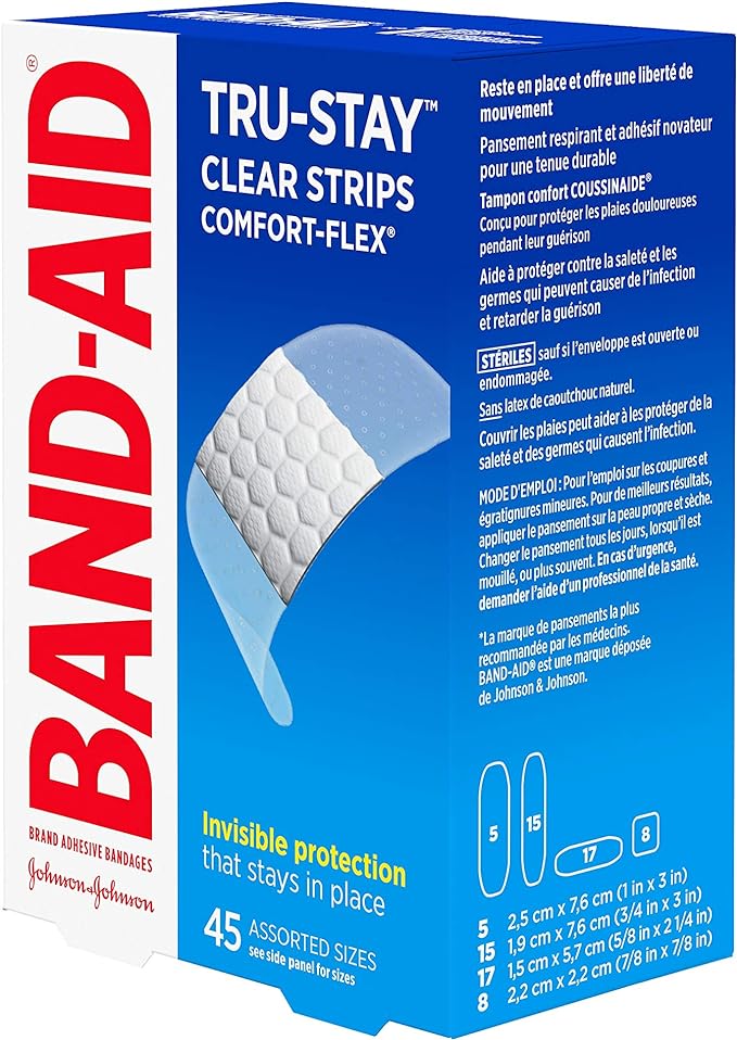 Tru-Stay™ Clear Strips Comfort-Flex | Band-Aid® | 45 Count