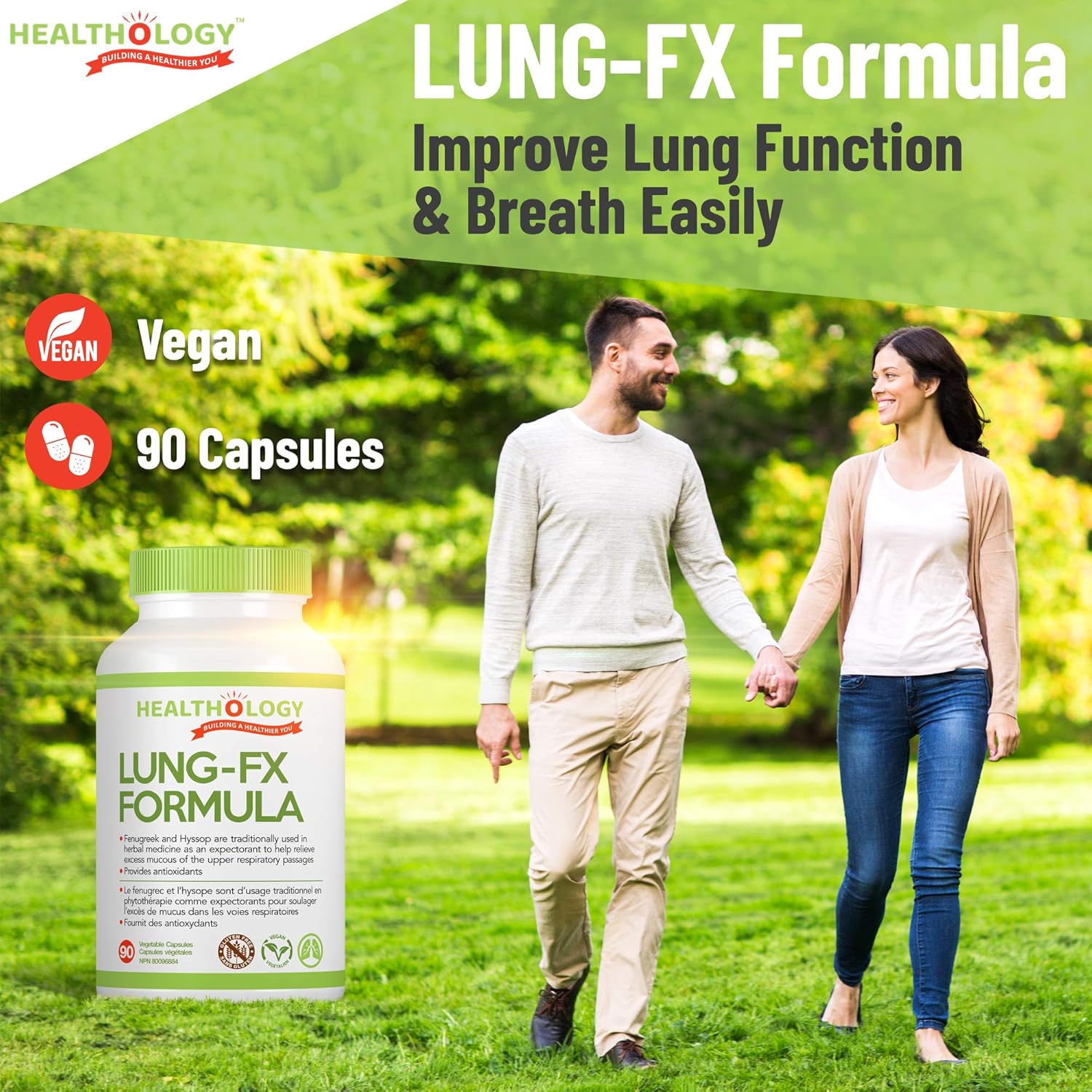 Lung-Fx | Healthology™ | 90 Vegetable Capsules
