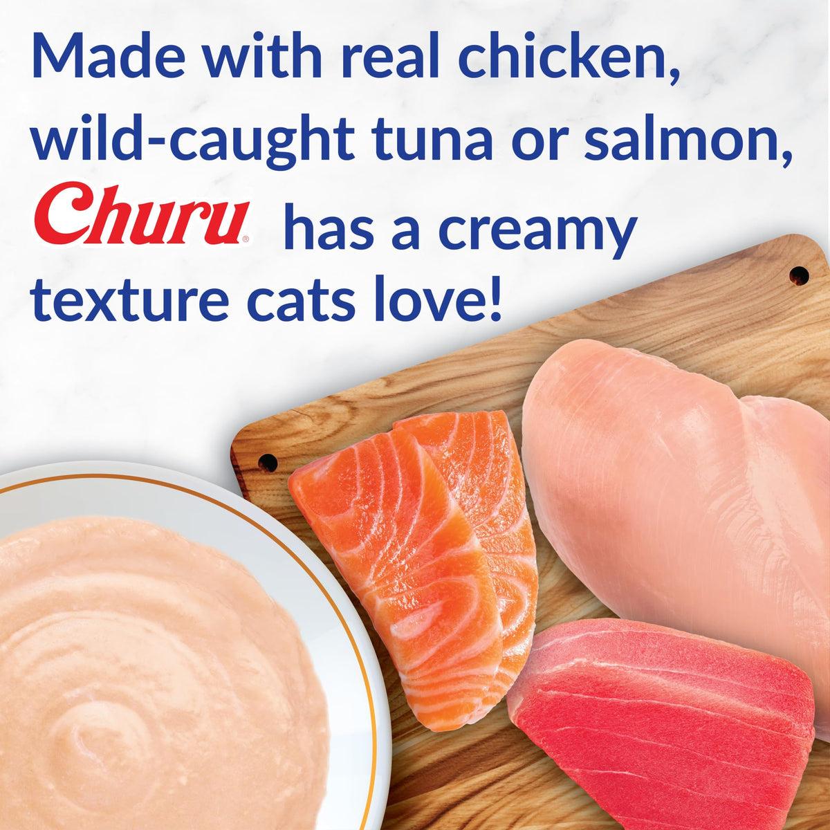 INABA Churu Cat Treats, Lickable, Squeezable Creamy Purée with Vitamin E, 14 Grams per Tube, 120 Tubes Total, Tuna Variety 🍁 All In One Marketplace Canada