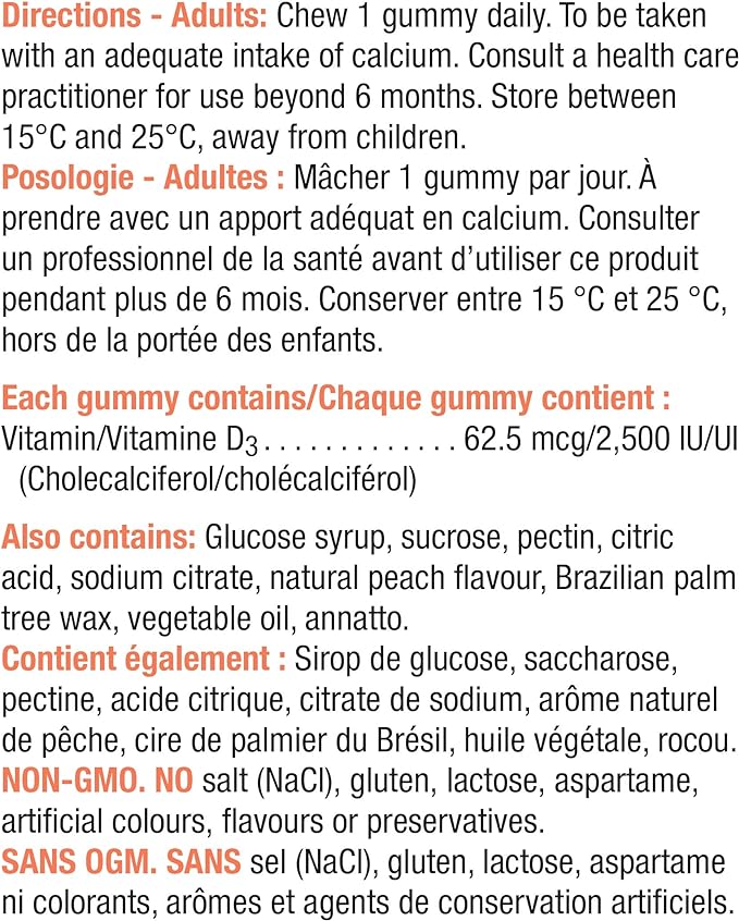 Vitamin D3 2,500 IU | Jamieson™ | 45 Gummies