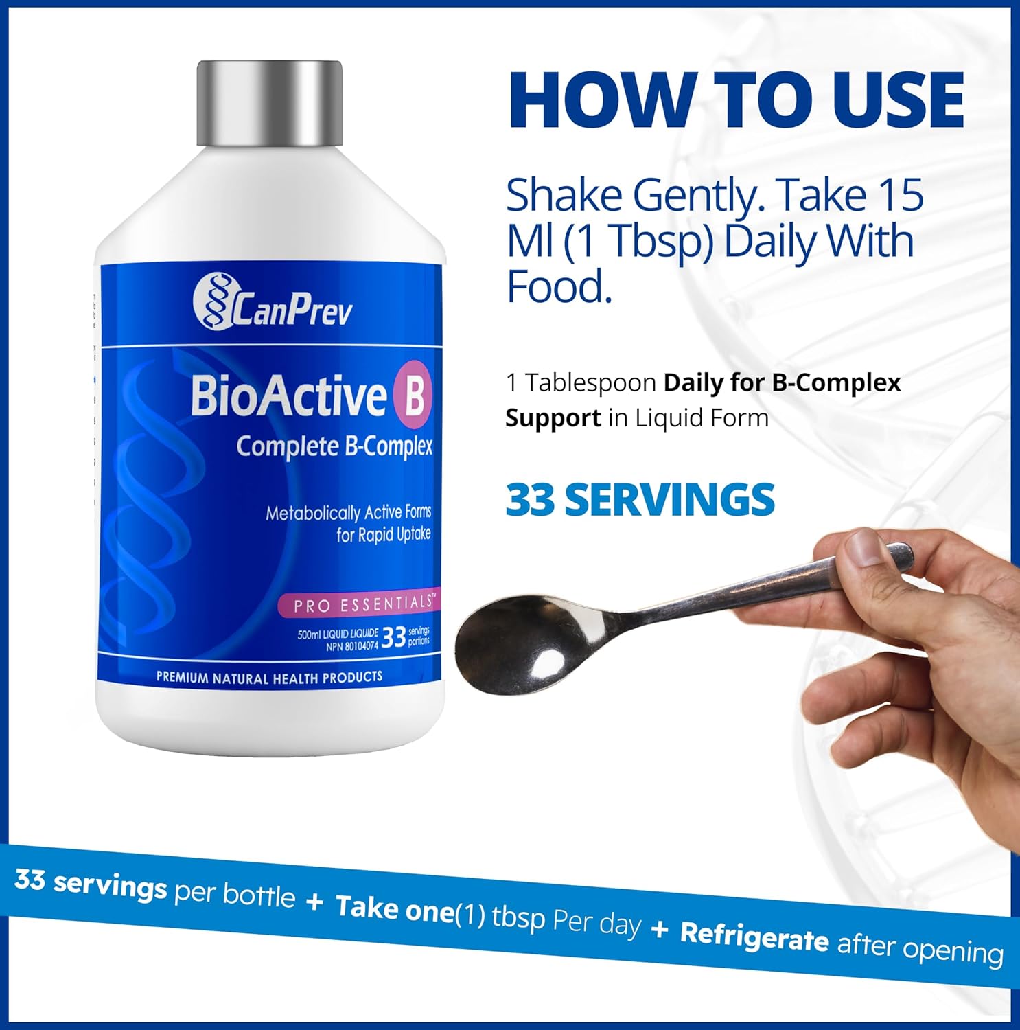 BioActive B - Liquid - Juicy Blueberry |  CanPrev® | 500 mL
