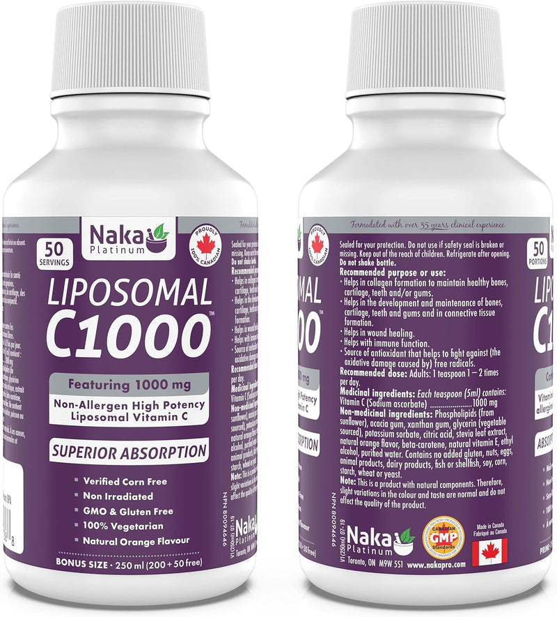 Liposomal C1000 | Naka Platinum | 250 mL or 750 mL