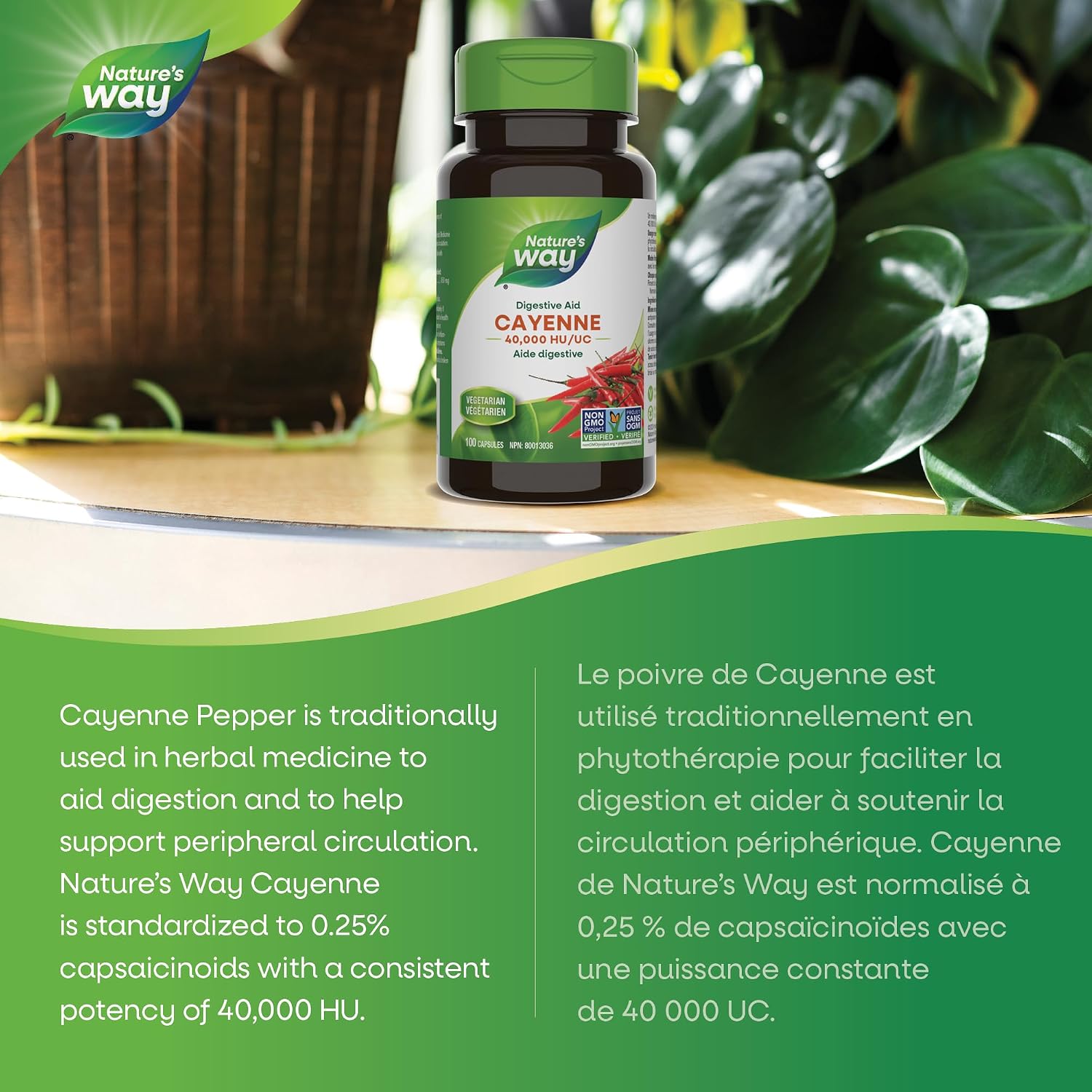 Cayenne, 40,000 HU | Nature’s Way® | 100 or 180 capsules