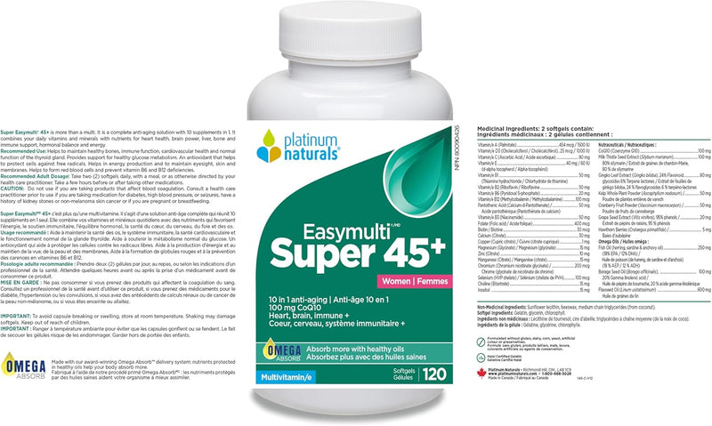 Easymulti® Super 45+ Women | Platinum Naturals® | 60 or 120 Softgels