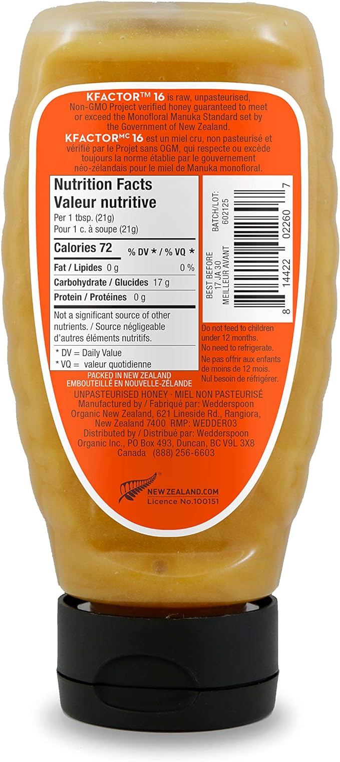 Raw Monofloral Manuka Honey | Wedderspoon® | Various Sizes