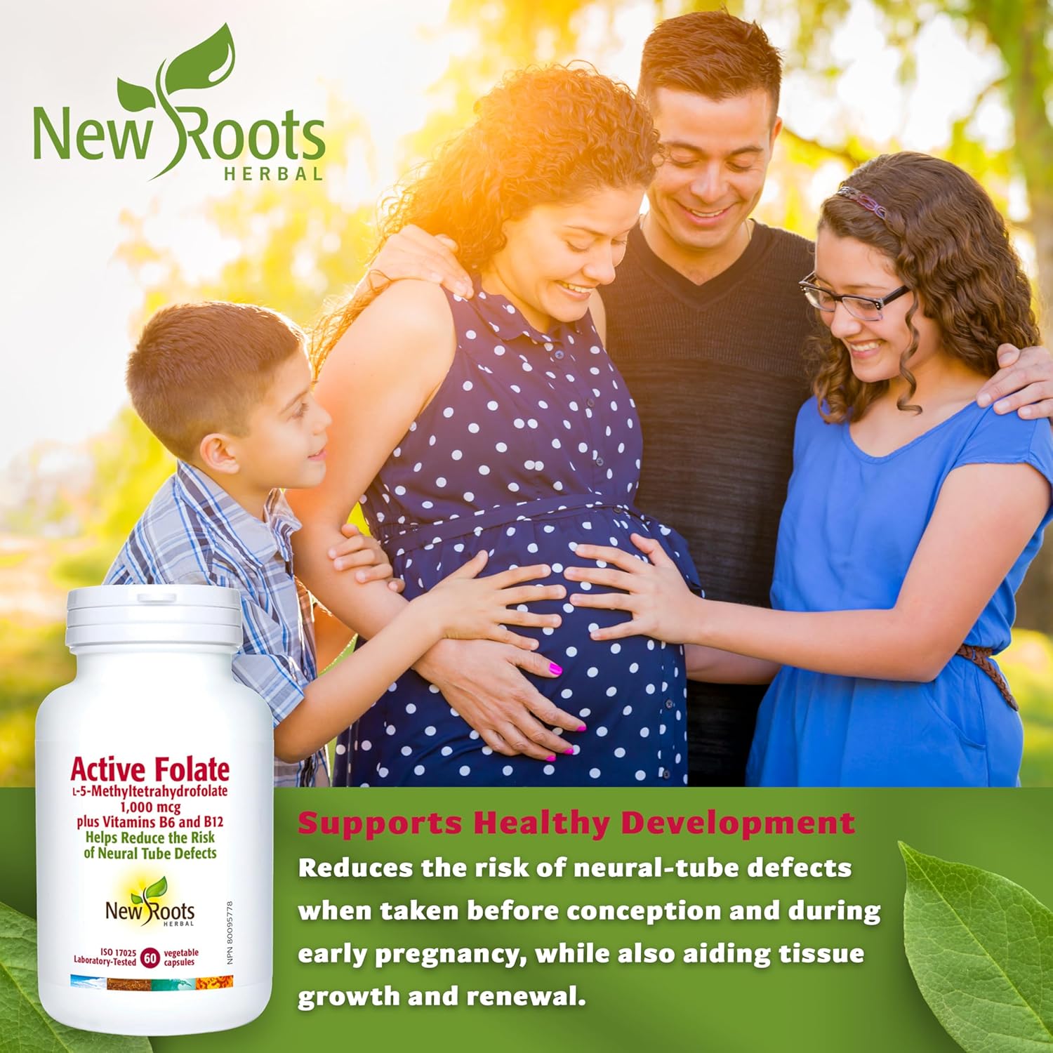 Active Folate | New Roots HERBAL® | 60 Vegetable Capsule