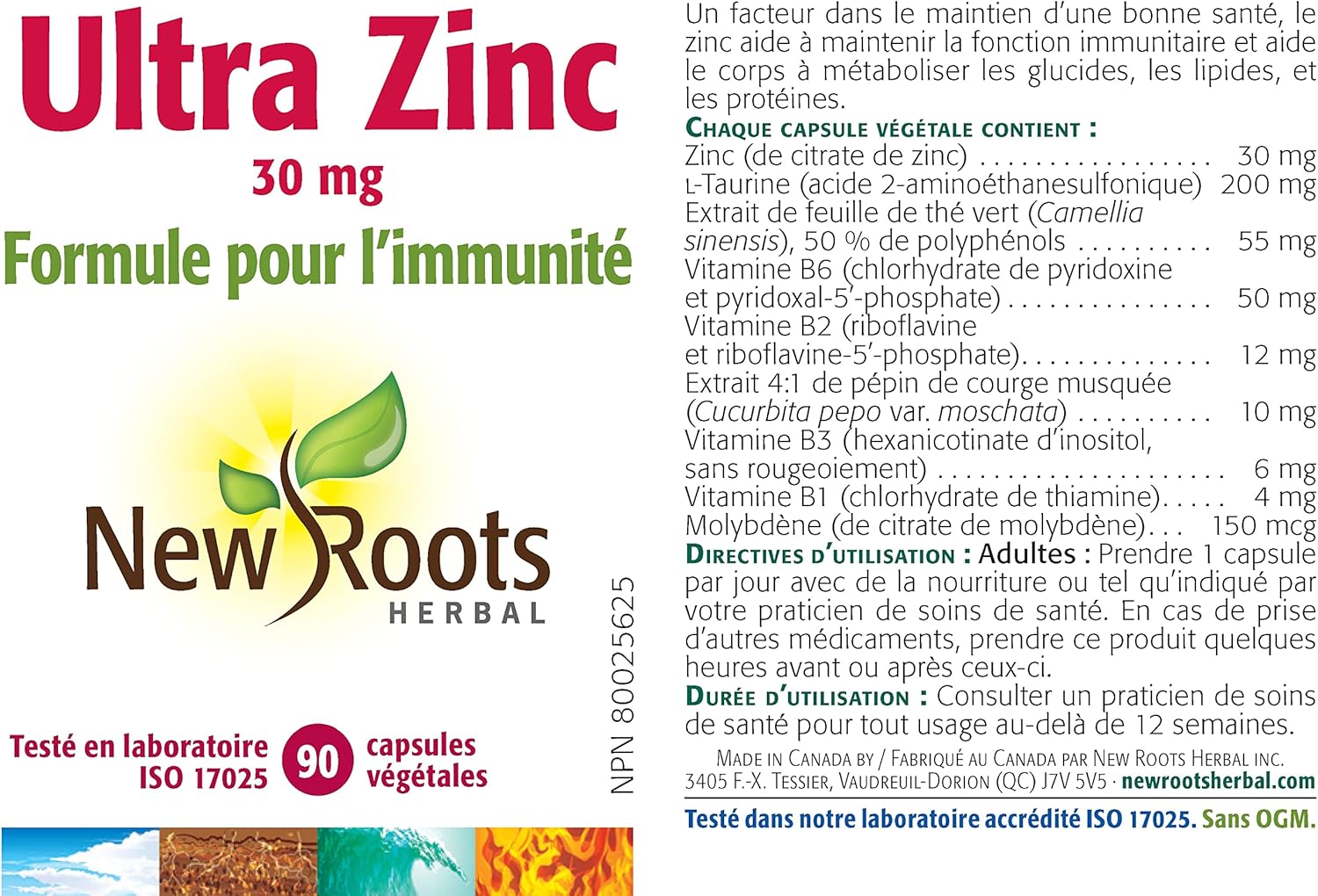 Ultra Zinc | New Roots HERBAL® | 90 Veg Capsules
