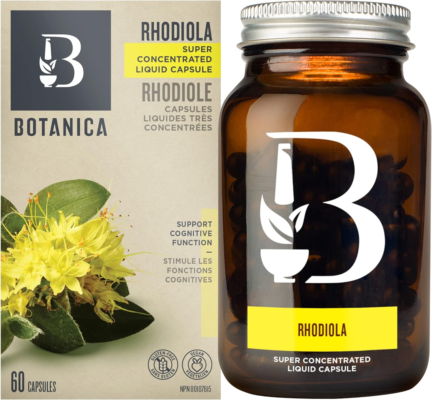 Rhodiola Liquid Capsules | Botanica | 60 or 120 Capsules
