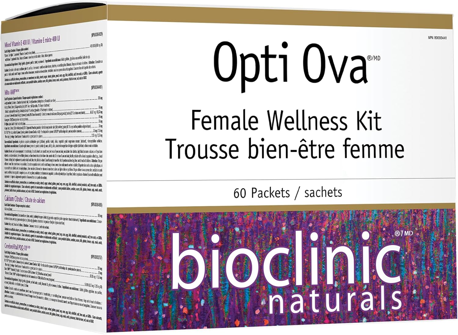 Opti Ova® Female Wellness Kit | Bioclinic® Naturals | 60 Packets / Sachets
