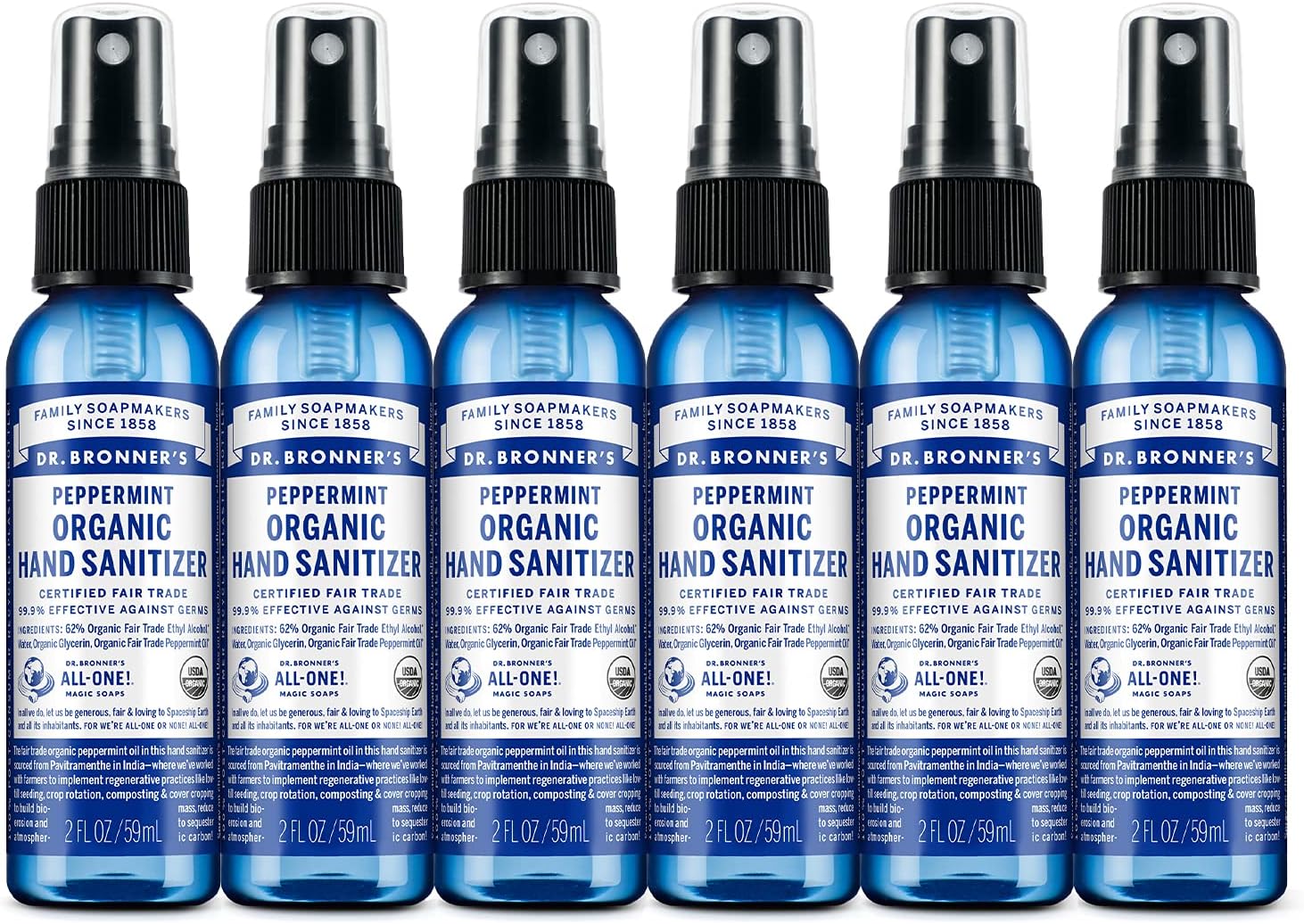 Organic Hand Sanitizer by Dr. Bronner’s® – Clean & Natural Hand Hygiene | 59 mL